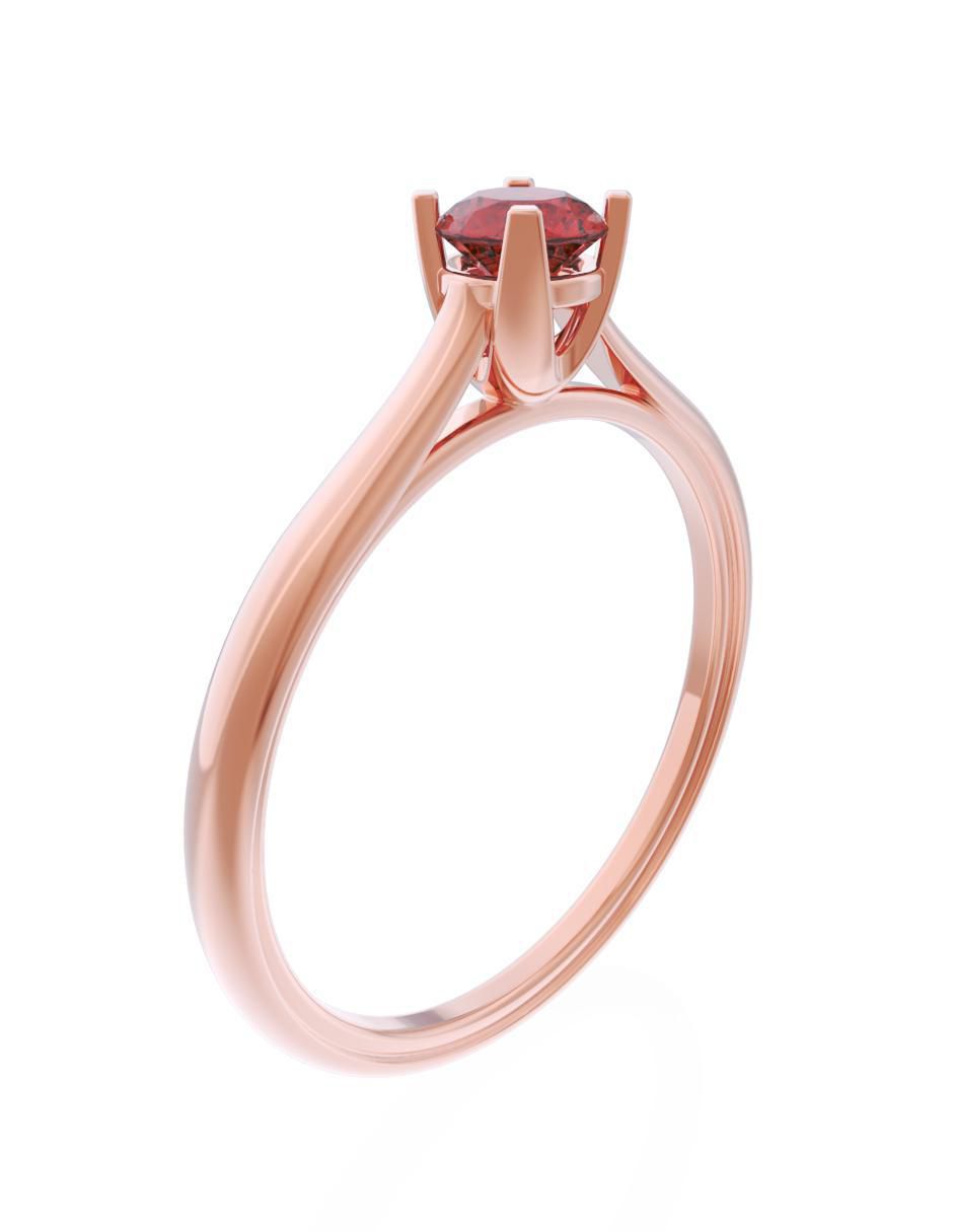 Anillo de compromiso de oro 14 k Eternidad 3