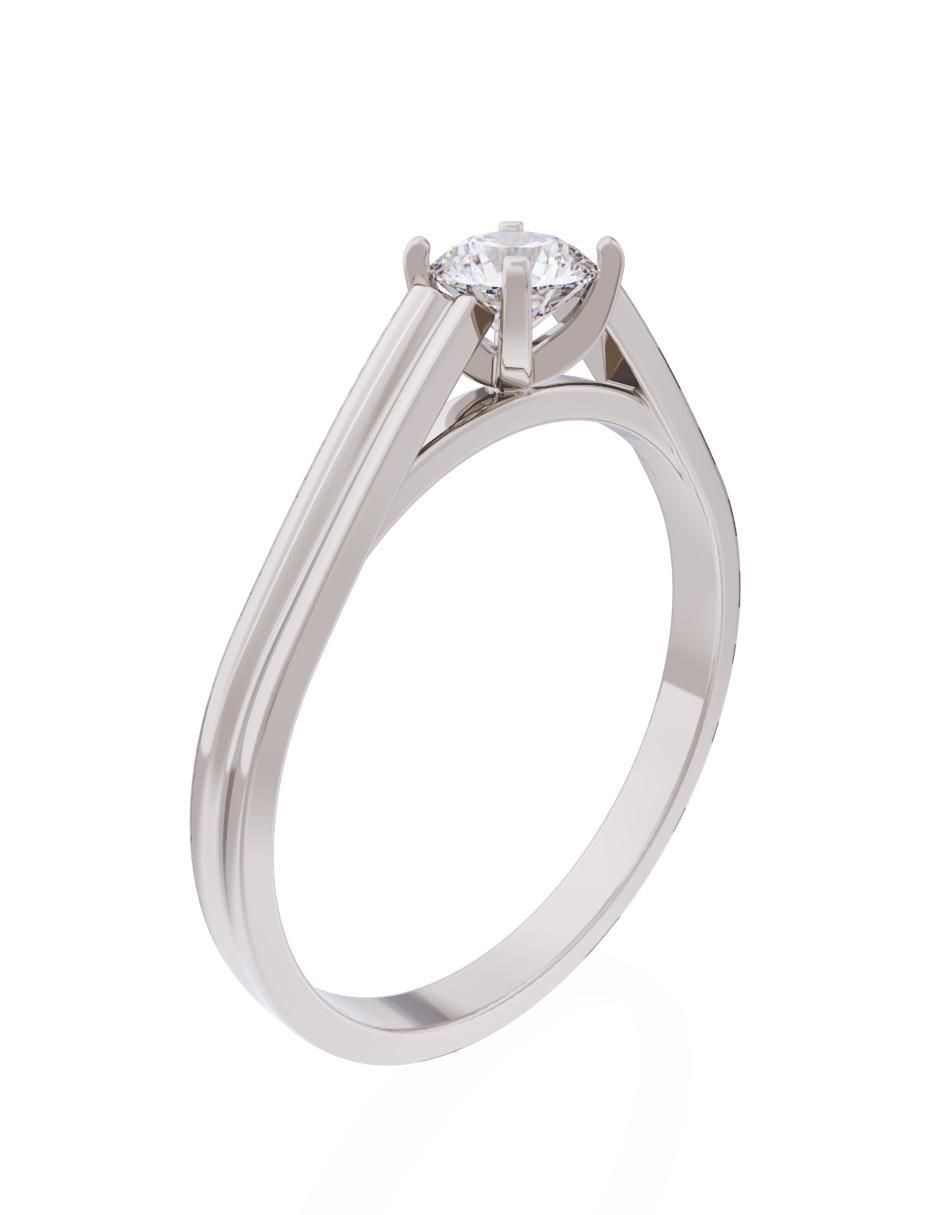 Anillo de compromiso de oro 14 k Eternidad 3