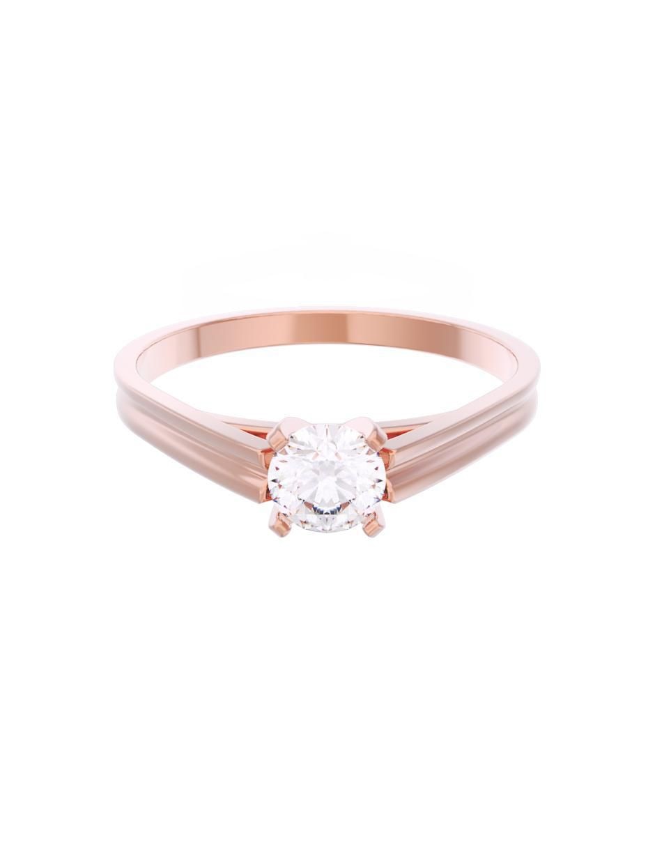 Anillo de compromiso de oro 14 k Eternidad