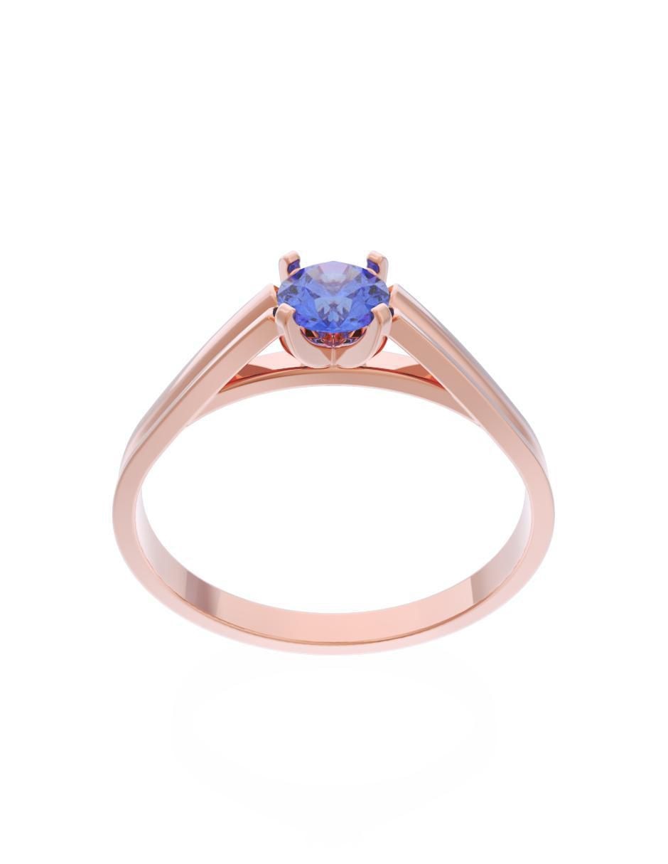Anillo de compromiso de oro 14 k Eternidad 2
