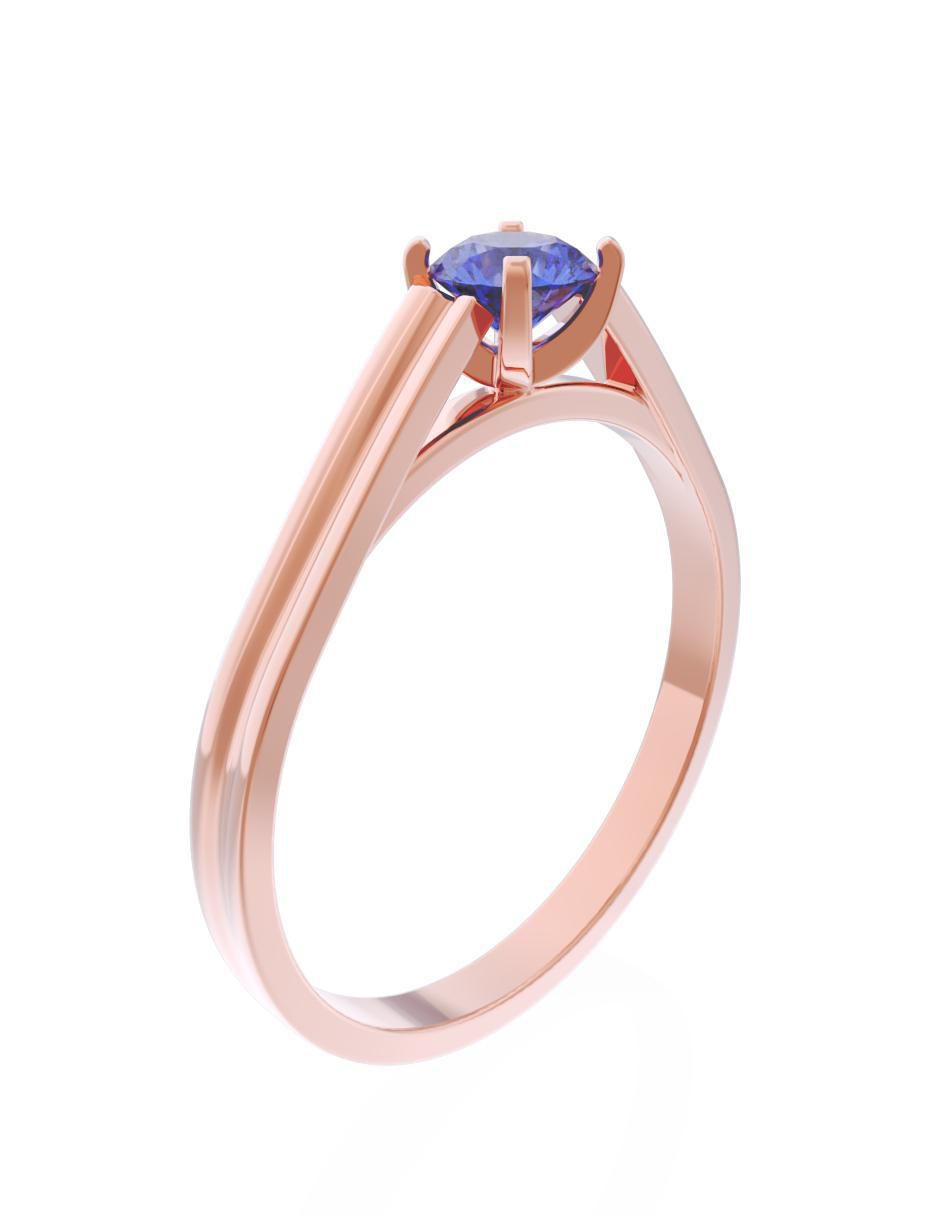 Anillo de compromiso de oro 14 k Eternidad 3