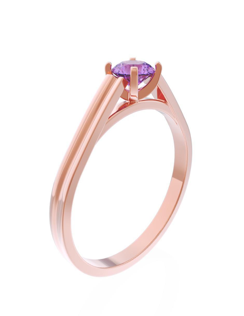 Anillo de compromiso de oro 14 k Eternidad 2025 3