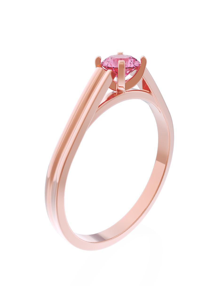 Anillo de compromiso de oro 14 k Eternidad 2025 3
