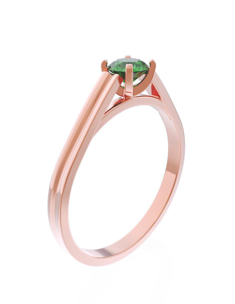 Anillo de compromiso de oro 14 k Eternidad 2025 3