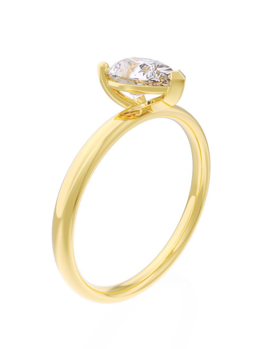 Anillo de compromiso de oro 10 k Eternidad 2025 3