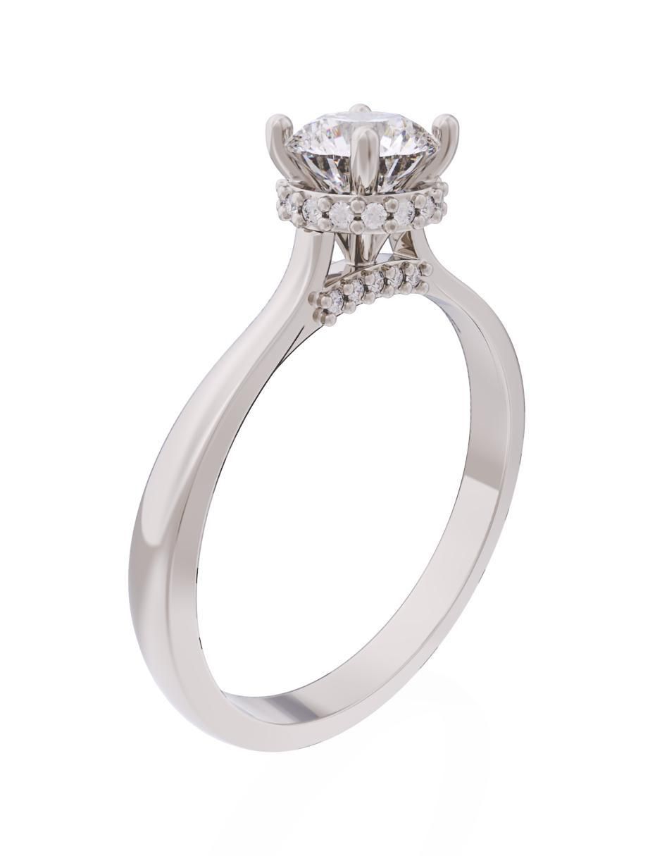 Anillo de compromiso de oro 10 k Eternidad 3