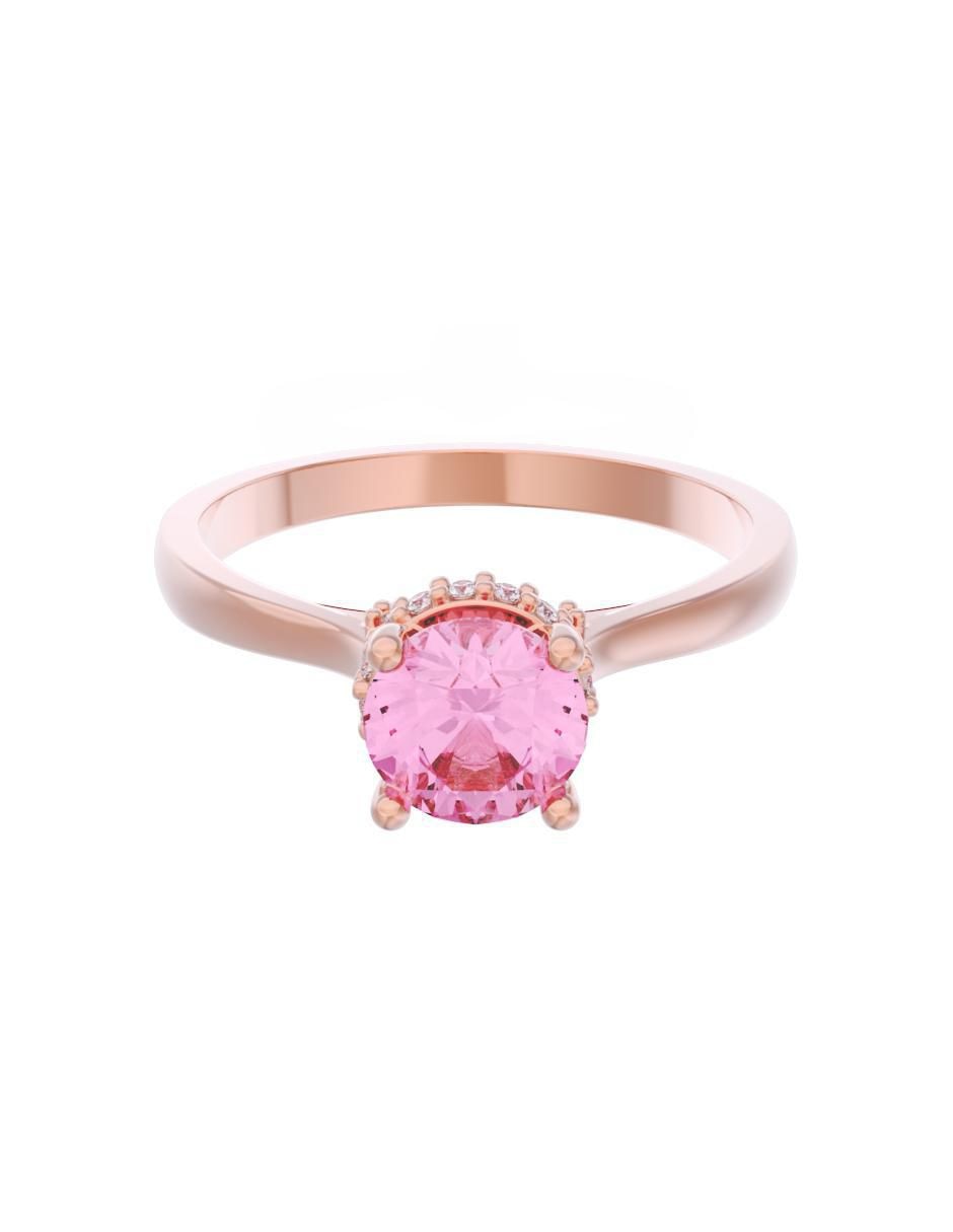 Anillo de compromiso de oro 10 k Eternidad