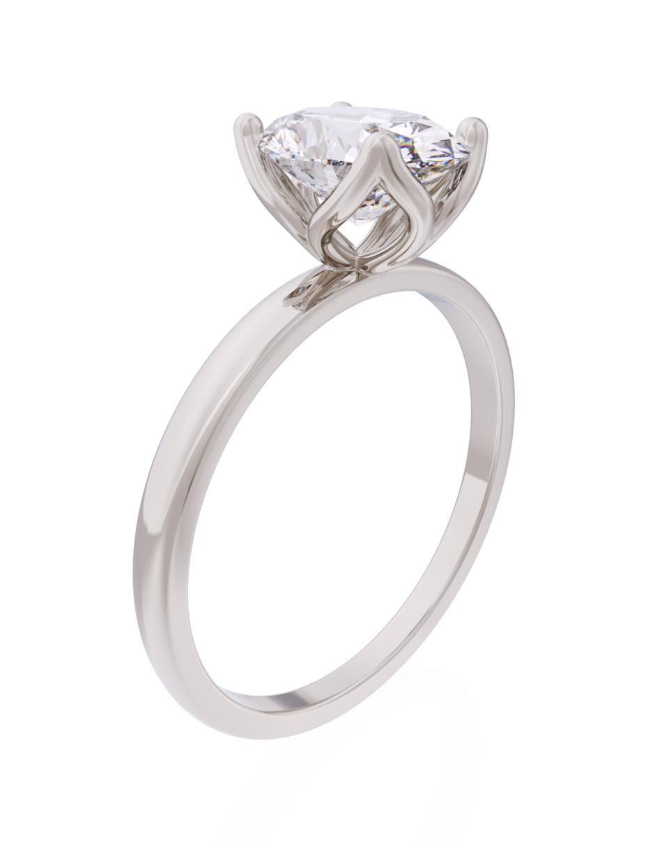 Anillo de compromiso de oro 10 k Eternidad 3