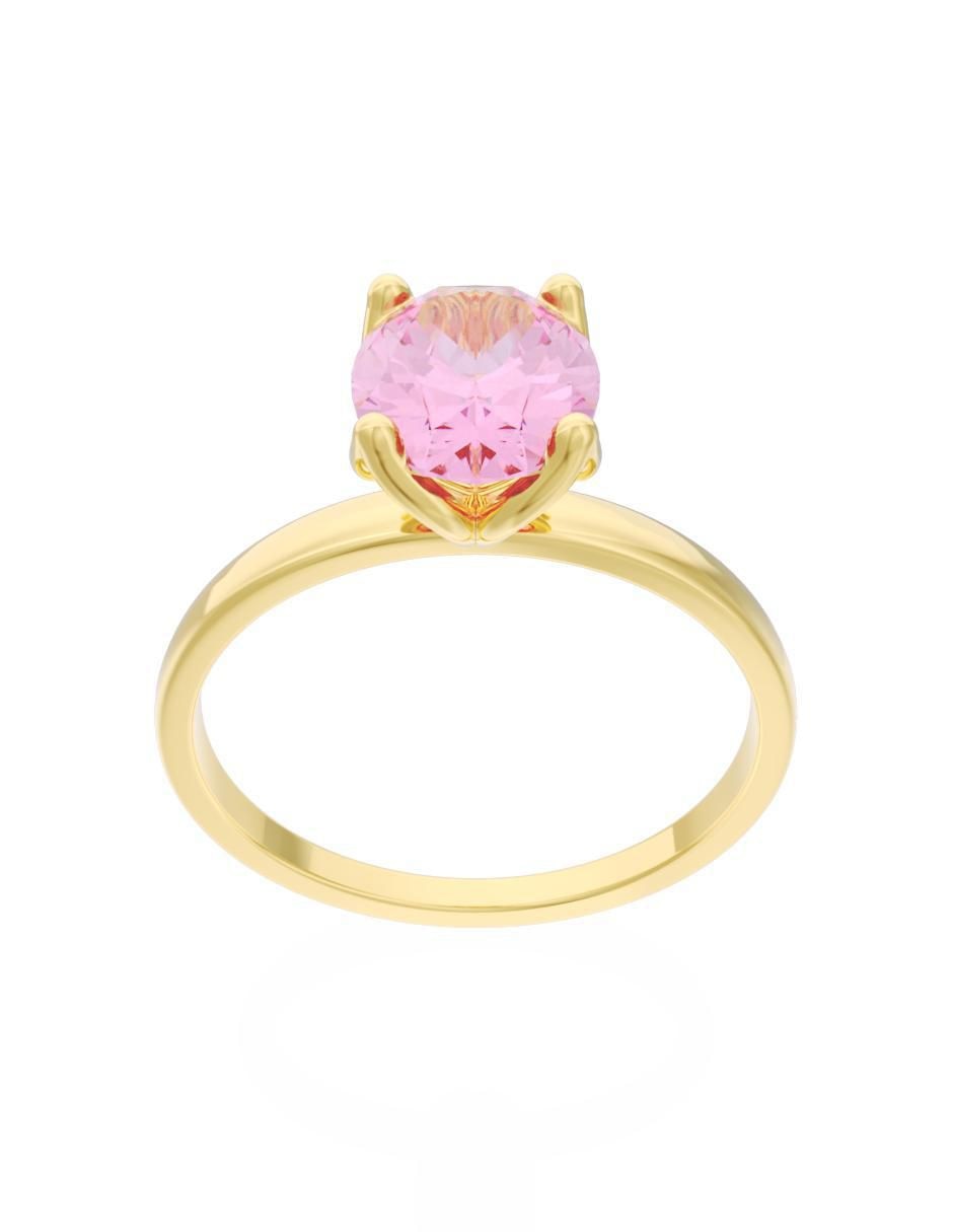 Anillo de compromiso de oro 10 k Eternidad 2