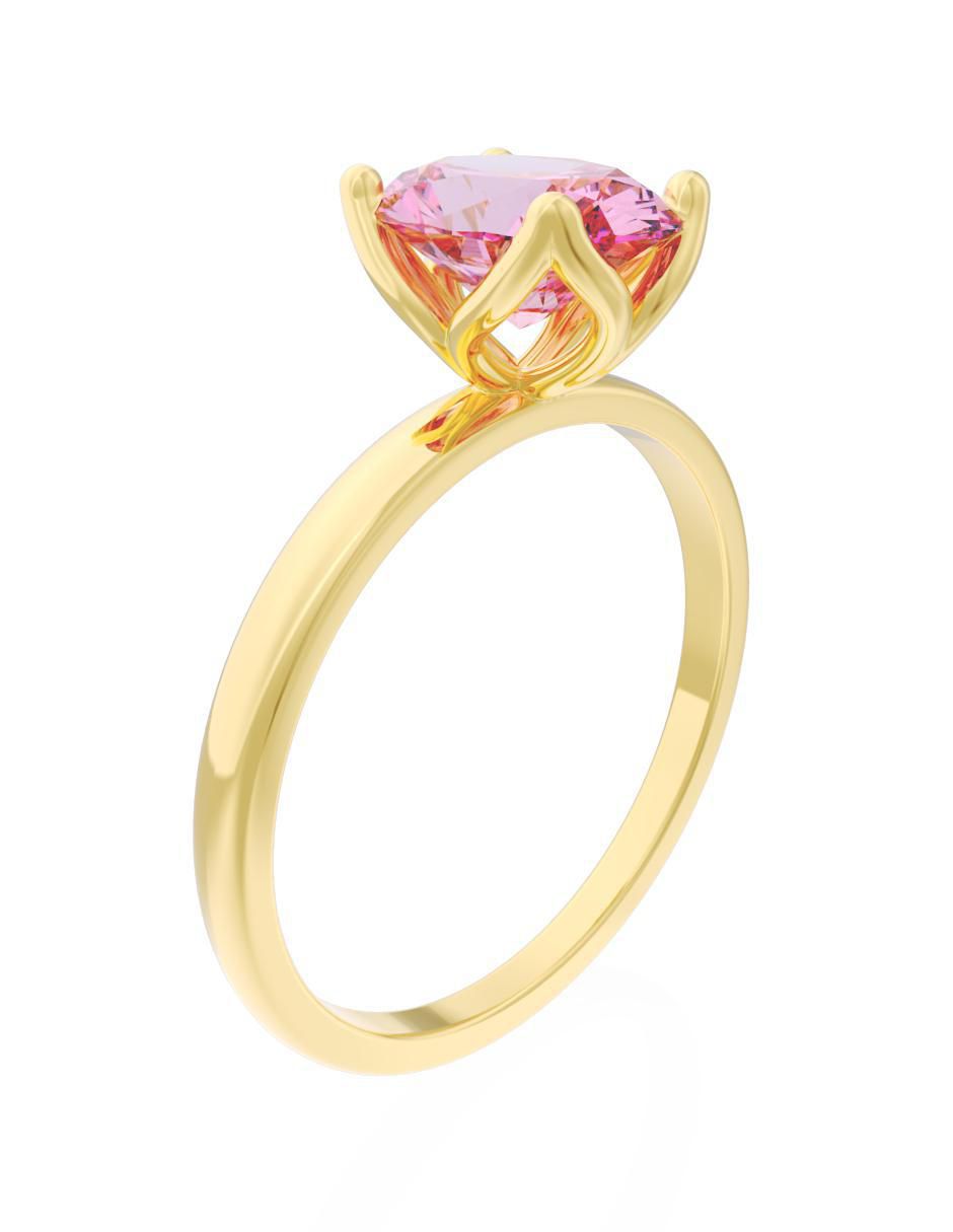 Anillo de compromiso de oro 10 k Eternidad 3