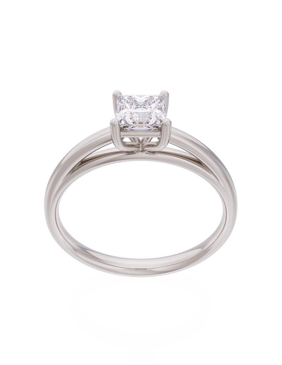 Anillo de compromiso de oro 10 k Eternidad 2