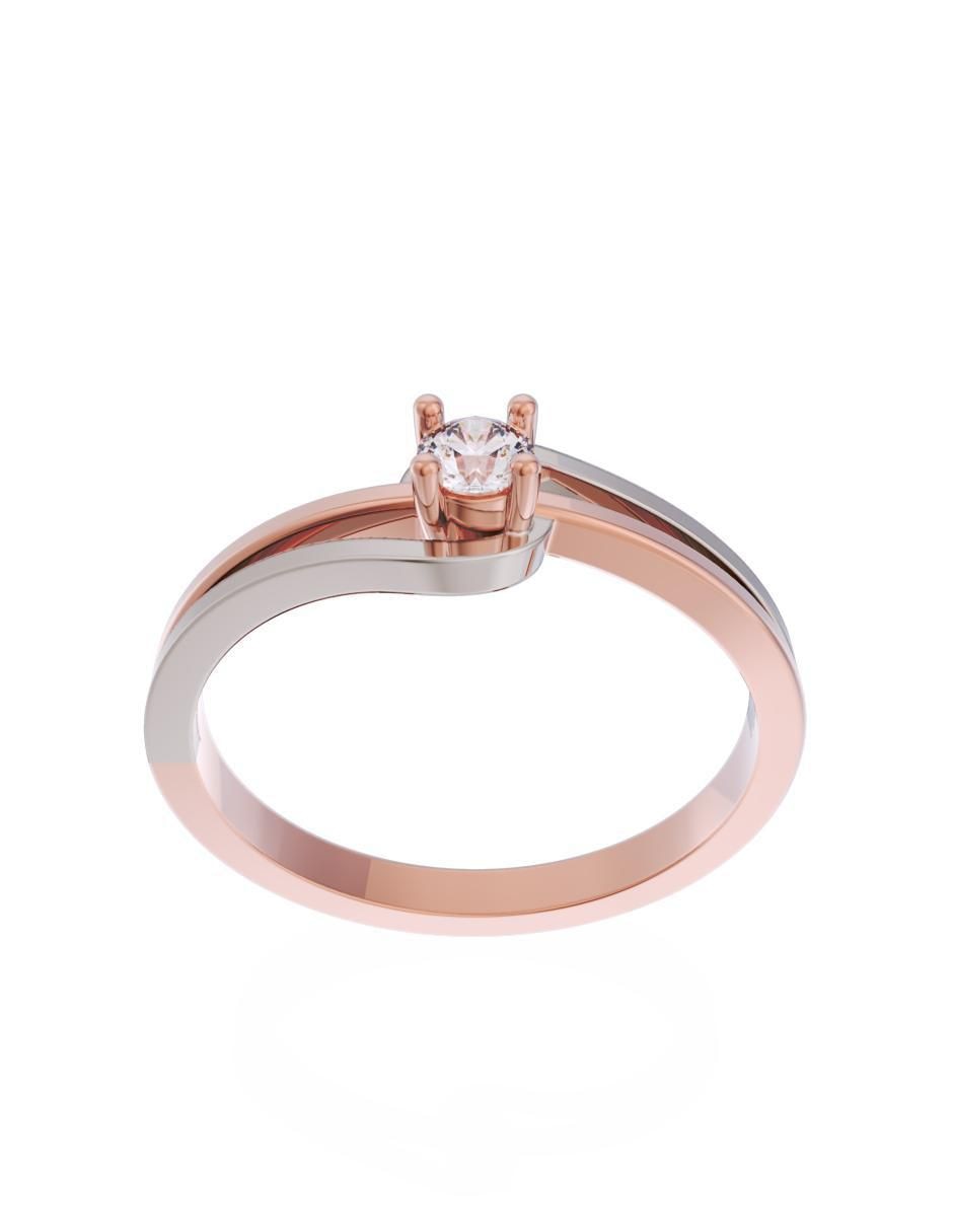 Anillo de compromiso de oro 10 k Eternidad 2