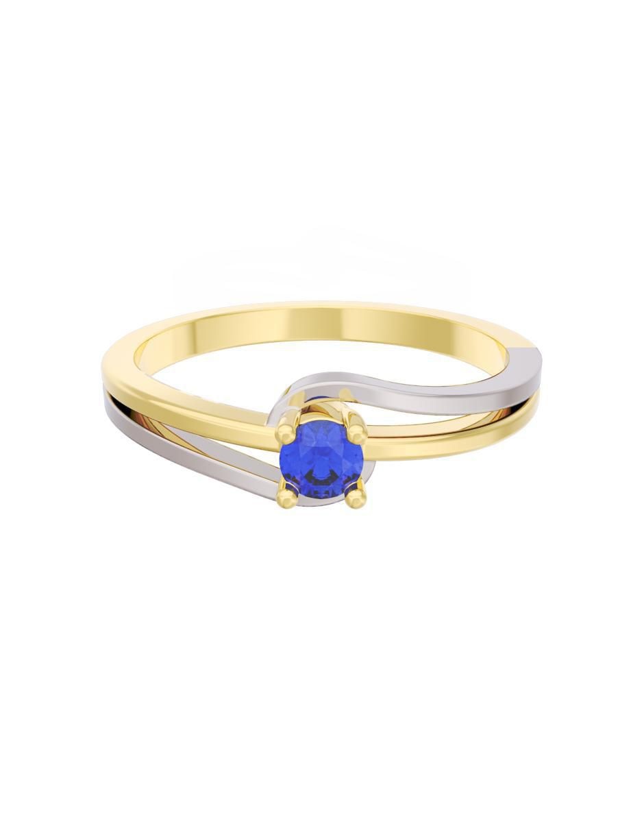 Anillo de compromiso de oro 10 k Eternidad