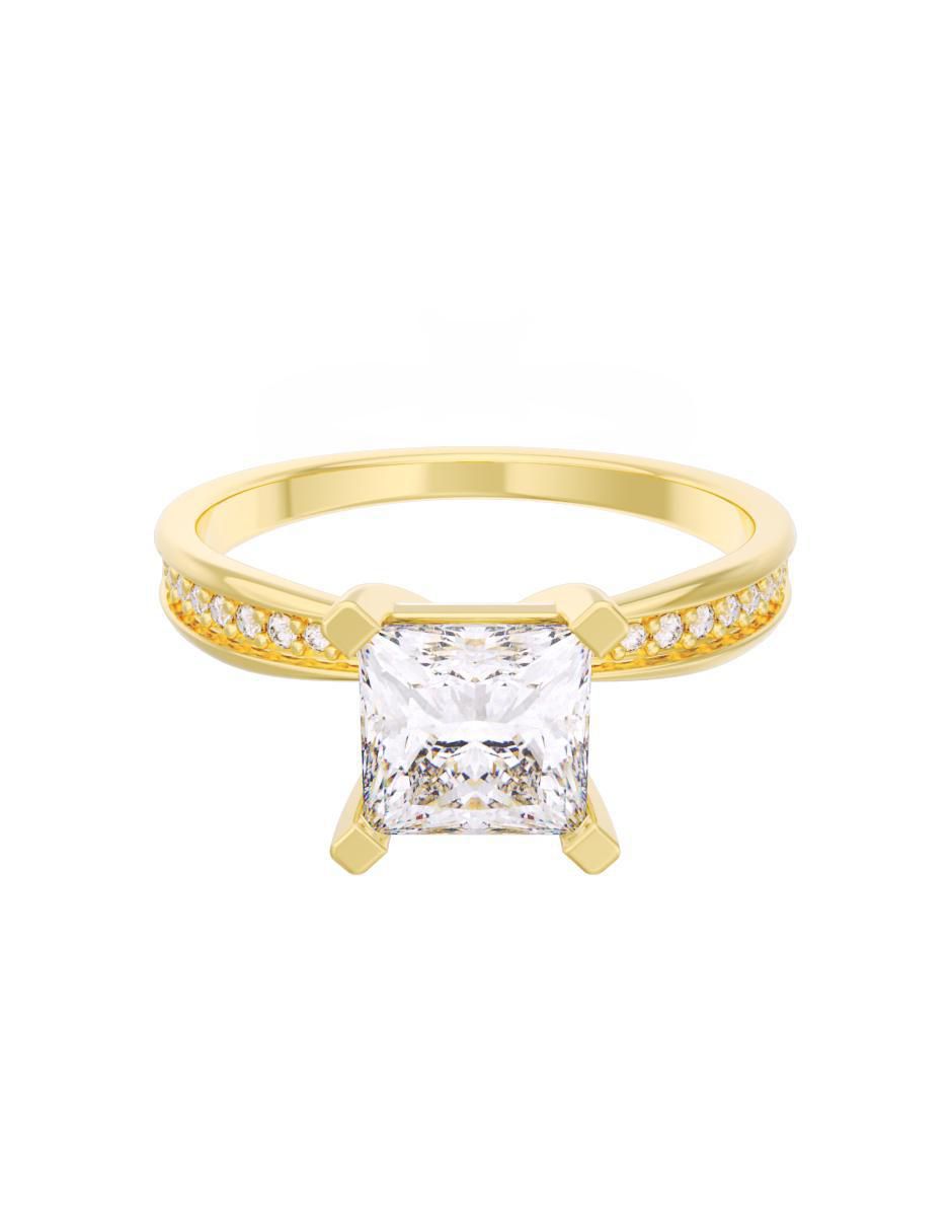 Anillo de compromiso de oro 10 k Eternidad