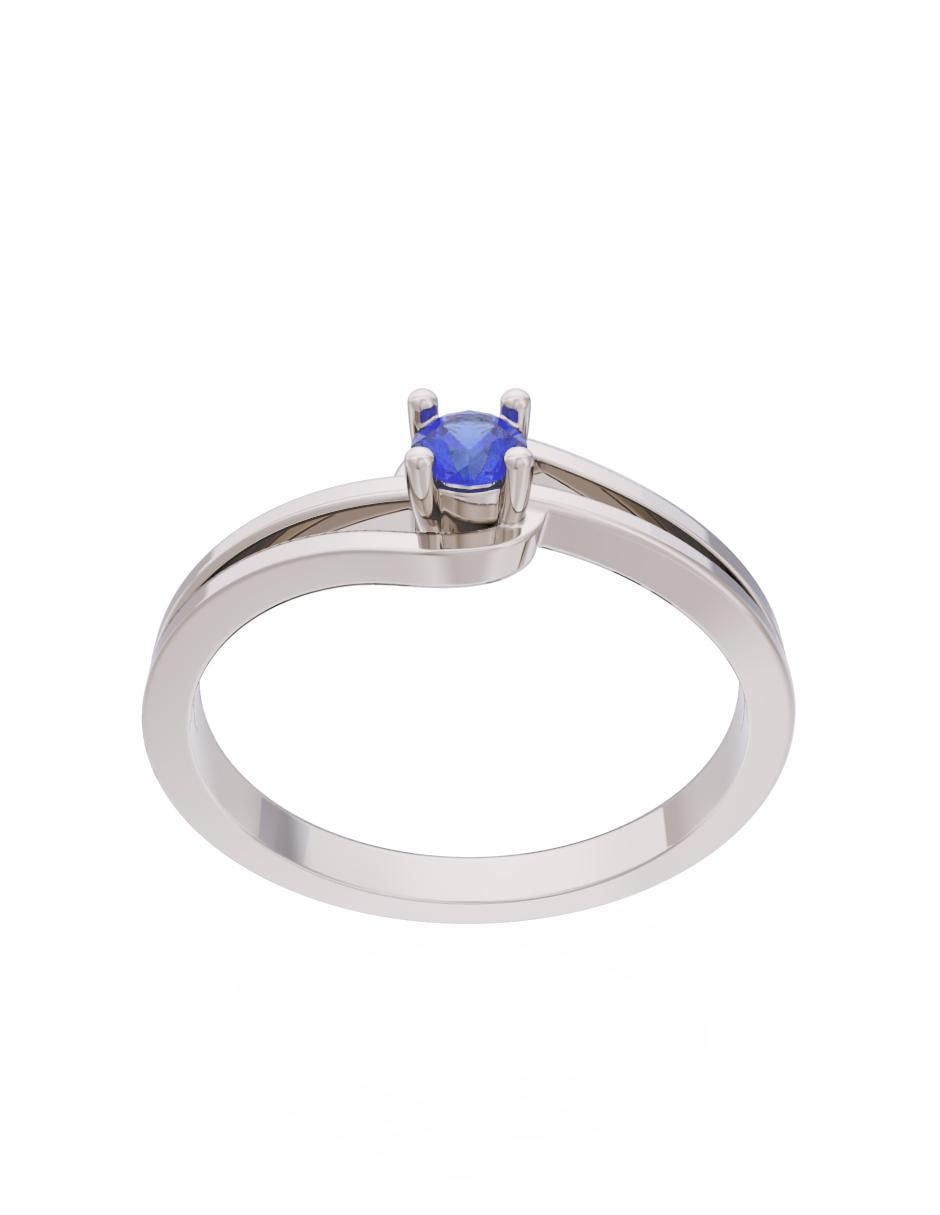 Anillo de compromiso de oro 10 k Eternidad 2