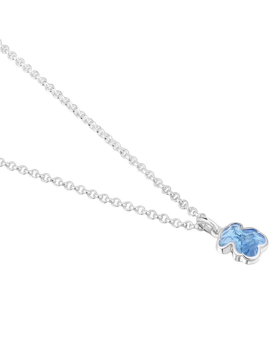 Collar con dije de oso Icon Color Lgg de plata P925 3