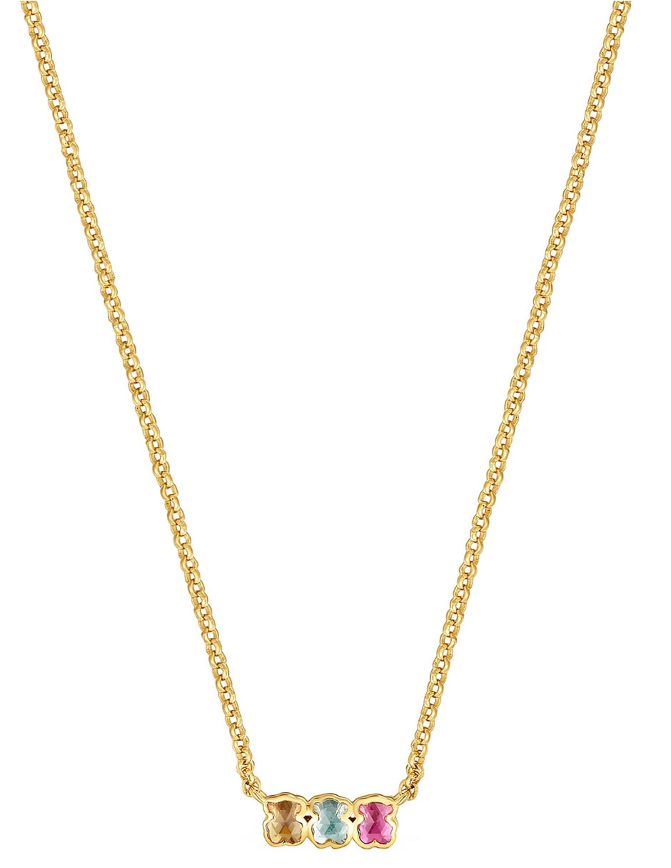 Collar oso Icon Color Lgg de plata P 925