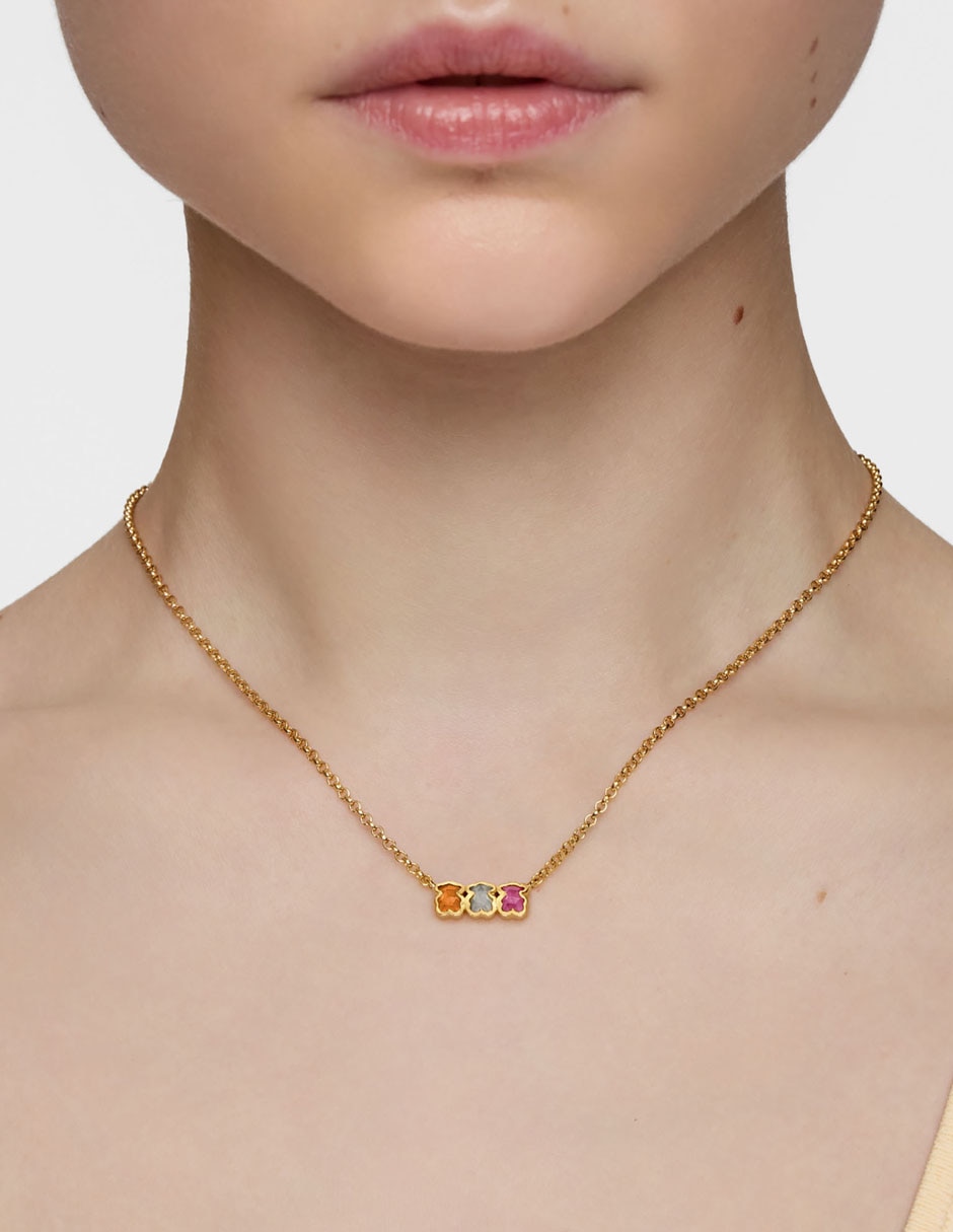 Collar oso Icon Color Lgg de plata P 925 7