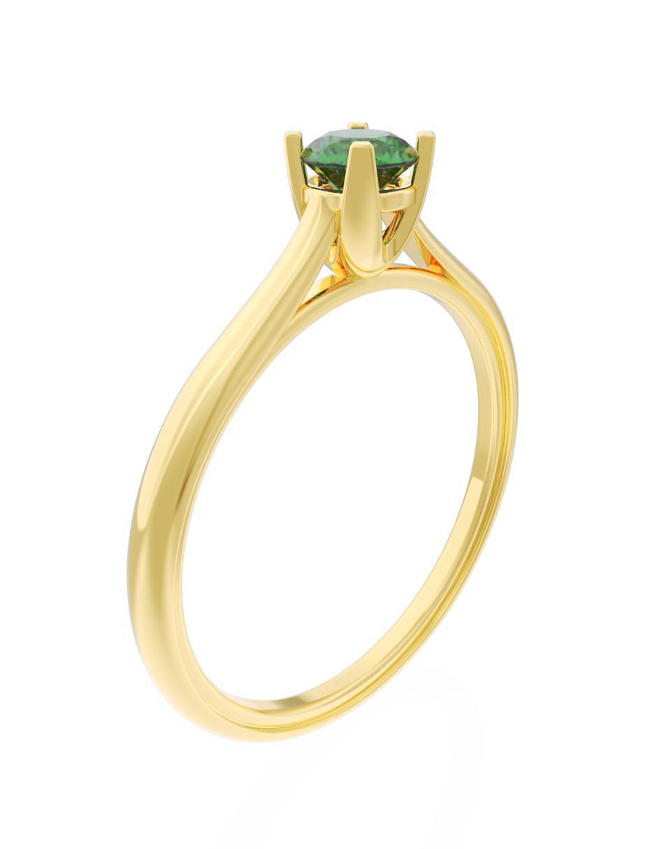 Anillo de compromiso de oro 14 k Eternidad 2025 3