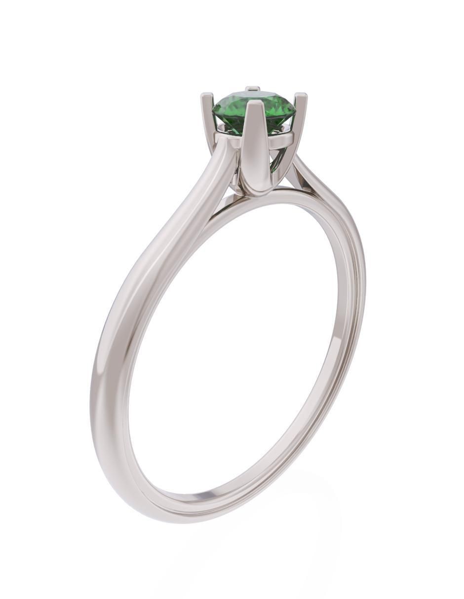 Anillo de compromiso de oro 14 k Eternidad 2025 3