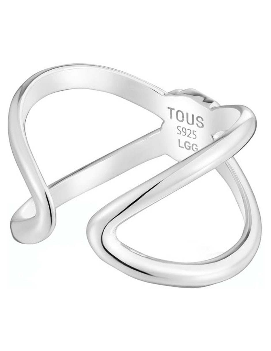 Anillo circular Icon Color LGG. Oso P 925 de plata vermeil rubí brillante 2