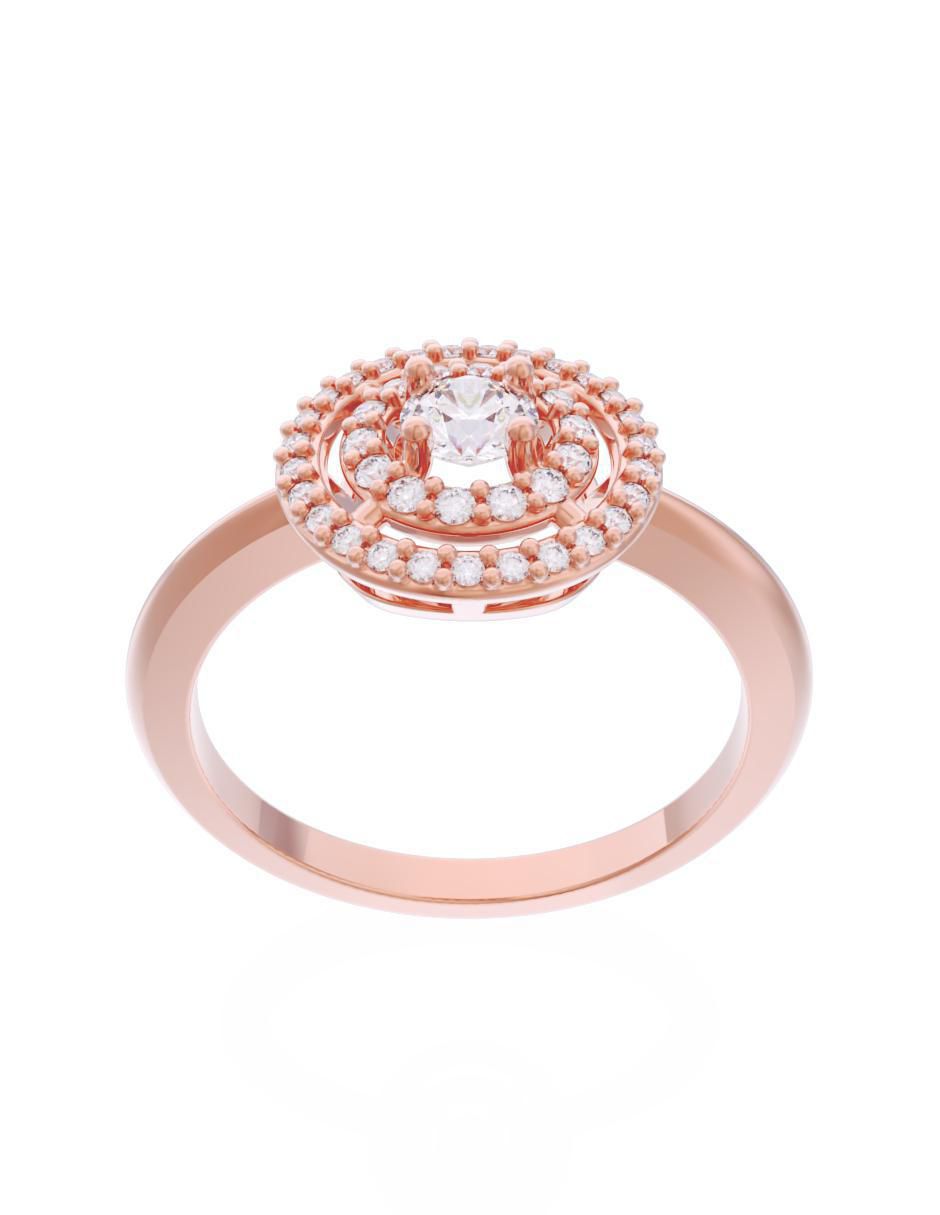 Anillo de compromiso de oro 10 k Eternidad 2