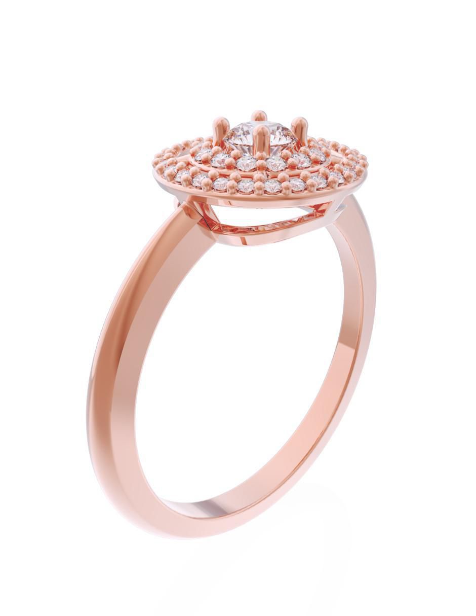 Anillo de compromiso de oro 10 k Eternidad 3