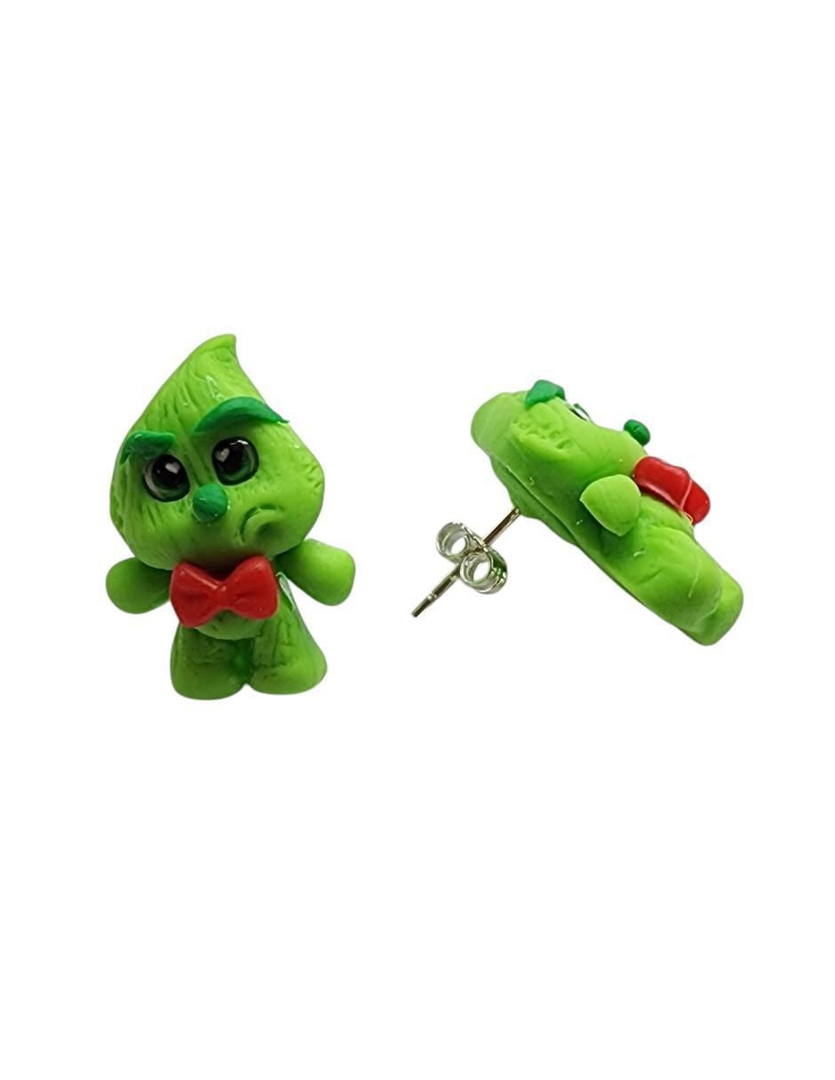 Aretes y collar Grinch Navidad de plata P925 6