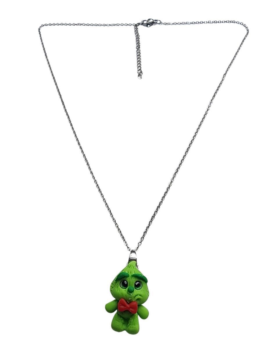 Collar navidad Grinch de plata P 925 4