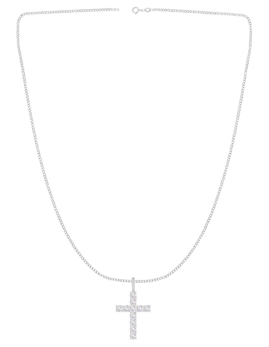 Collar con dije de cruz de plata P 925 2