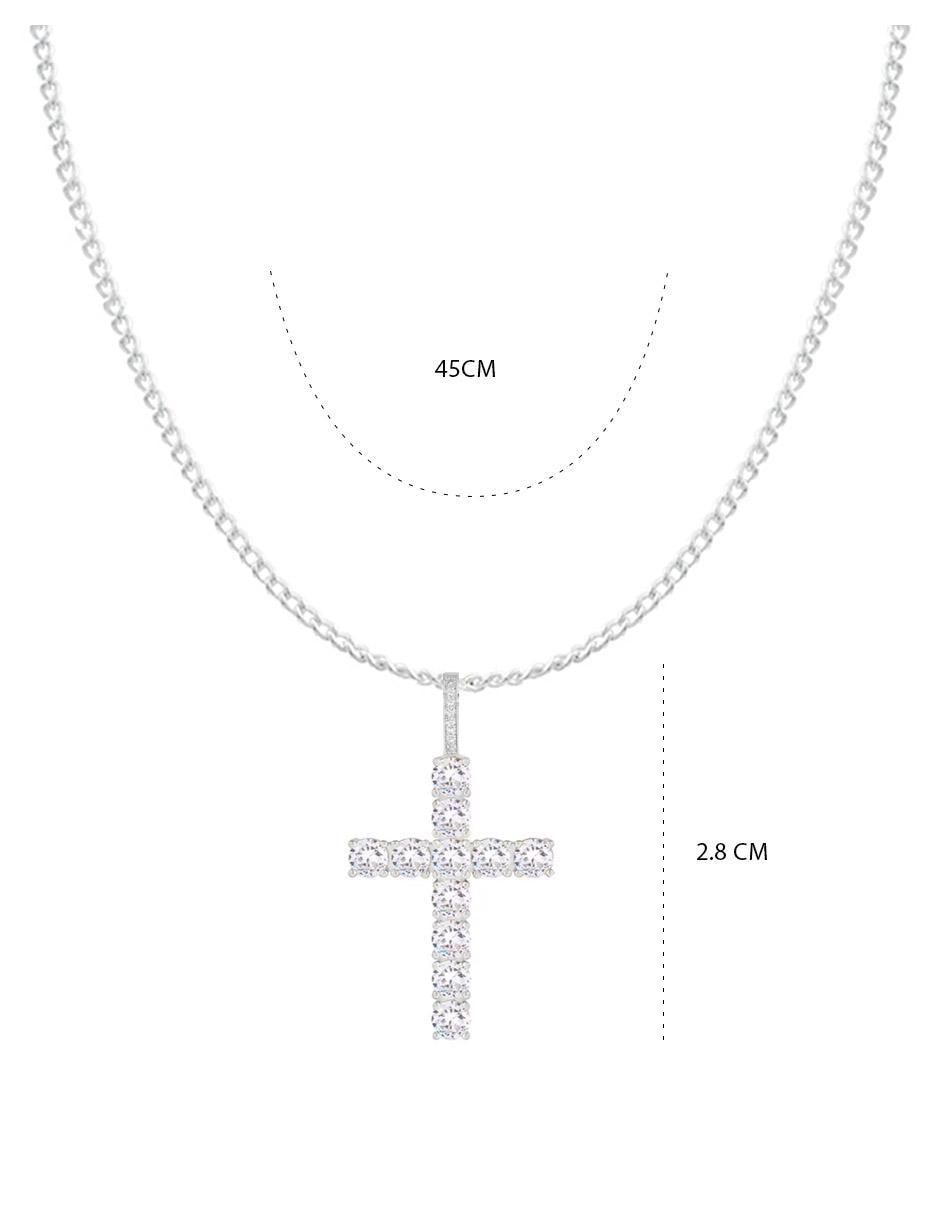 Collar con dije de cruz de plata P 925 5