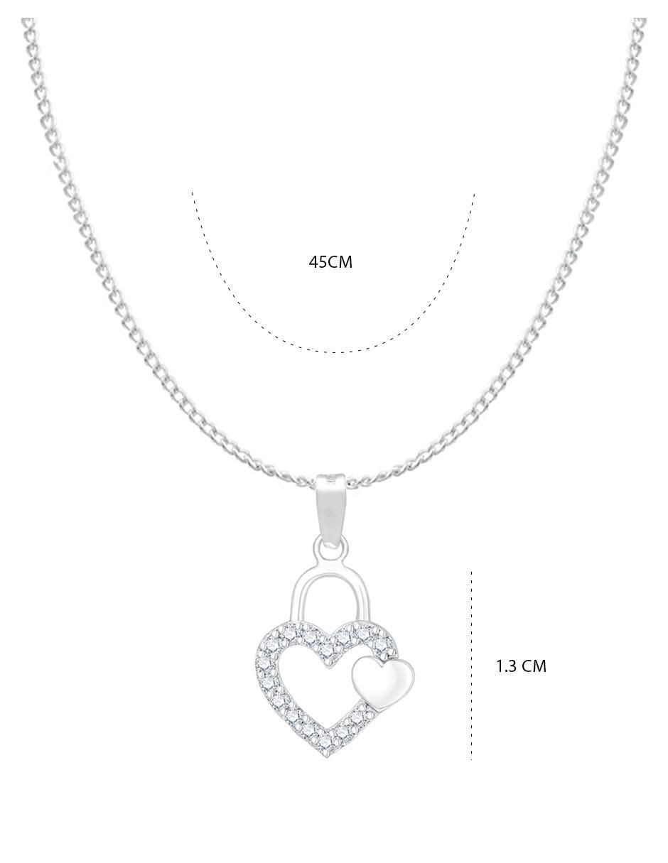 Collar con dije de corazón de plata P 925 5