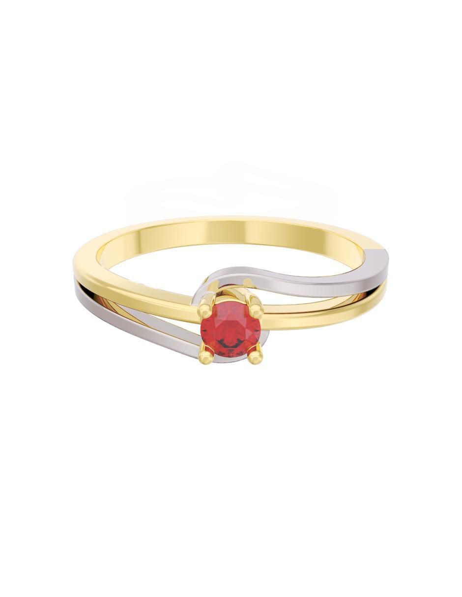 Anillo de compromiso de oro 10 k Eternidad