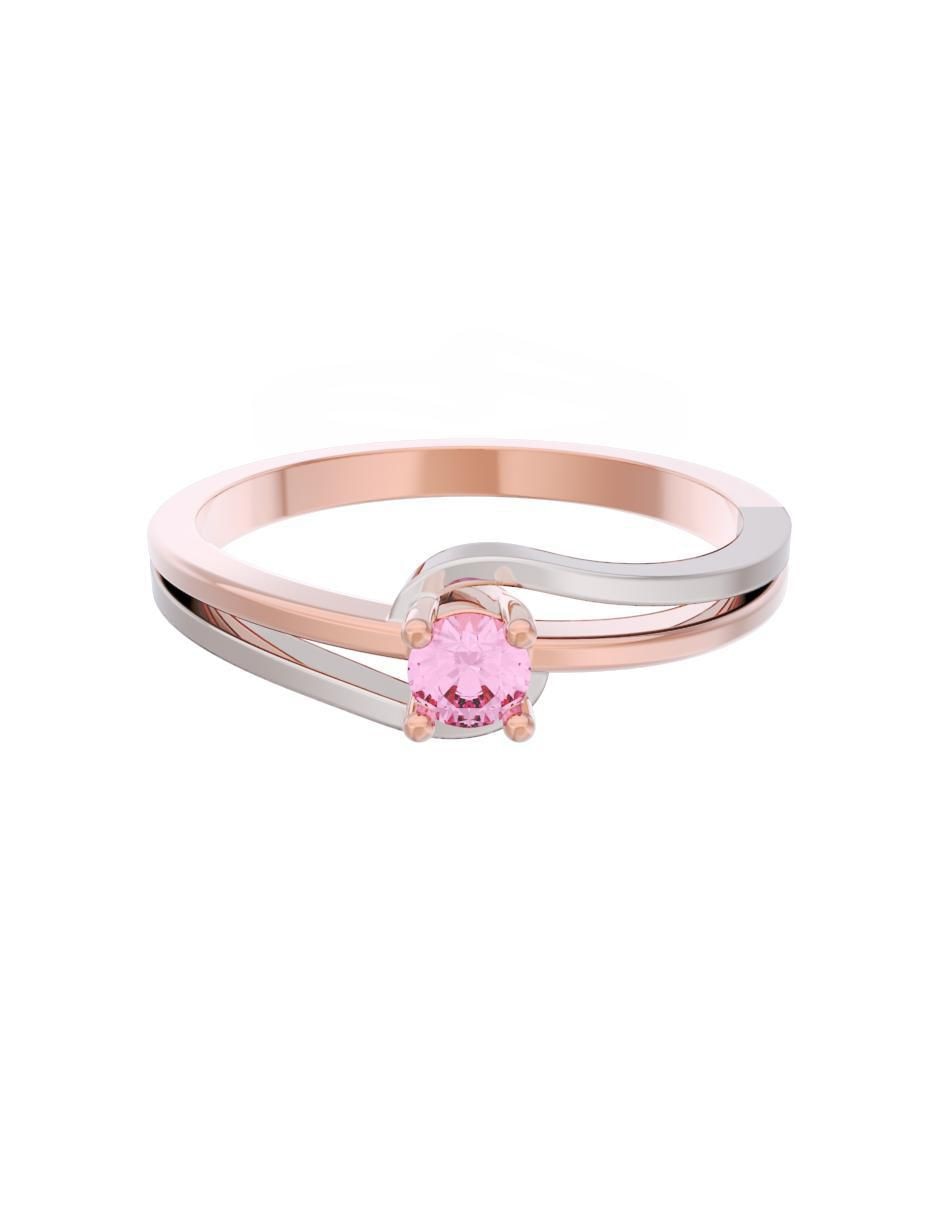 Anillo de compromiso de oro 10 k Eternidad
