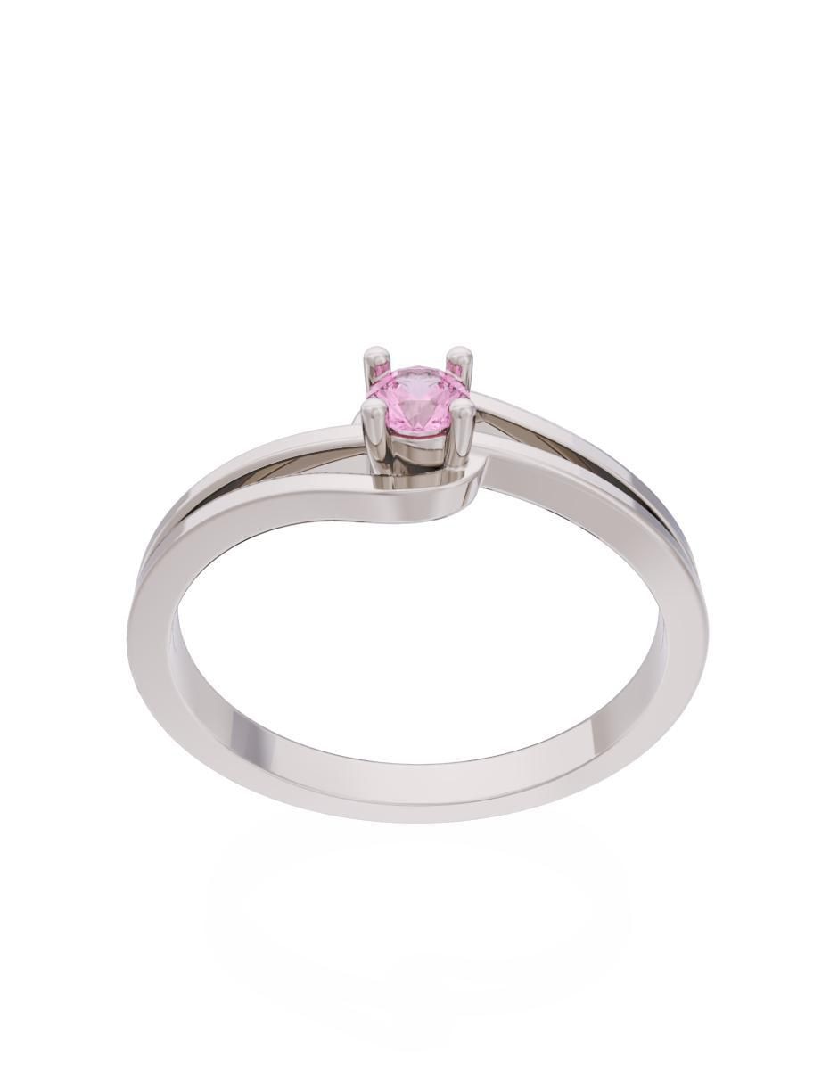 Anillo de compromiso de oro 10 k Eternidad 2