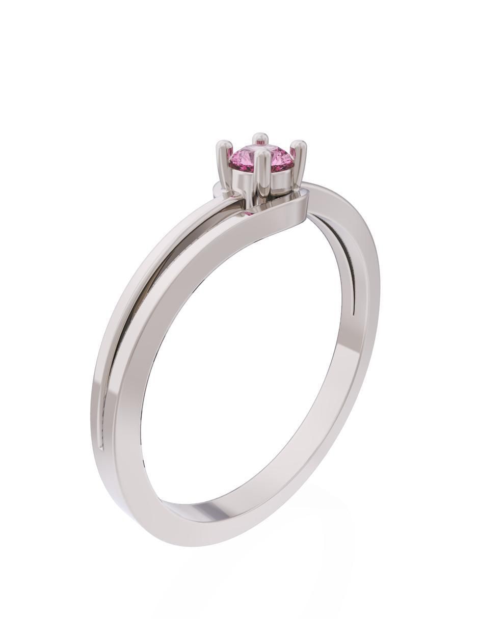 Anillo de compromiso de oro 10 k Eternidad 3