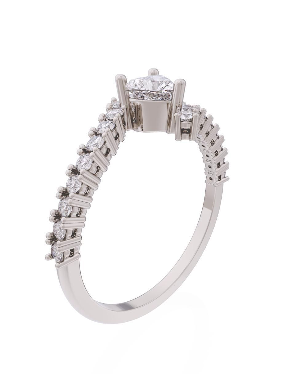 Anillo de compromiso de oro 10 k Eternidad 2025 3