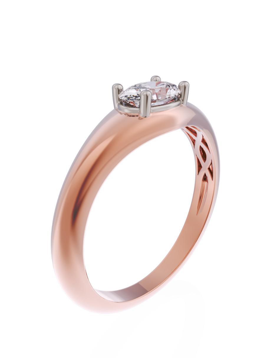 Anillo de compromiso de oro 10 k Eternidad 2025 3