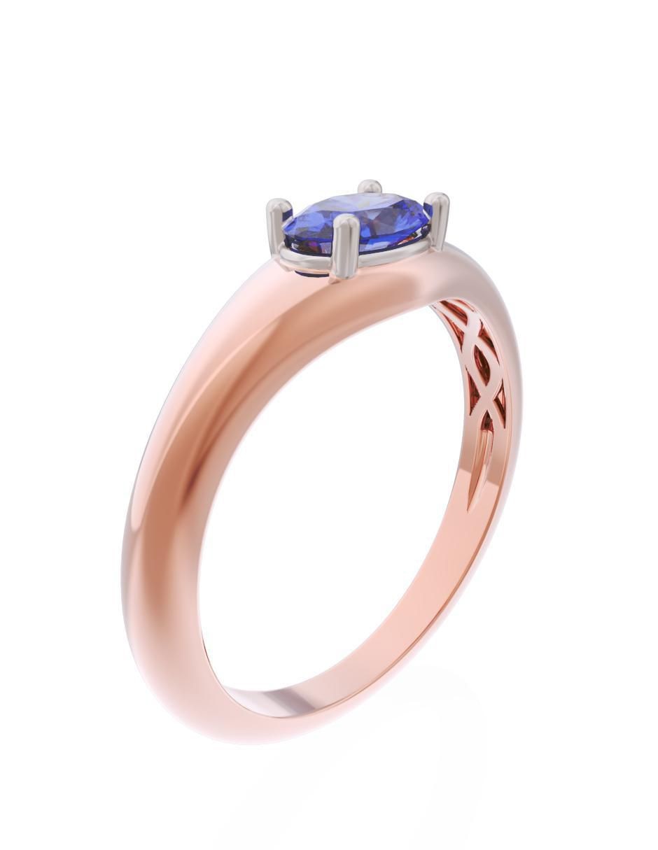 Anillo de compromiso de oro 10 k Eternidad 2025 3