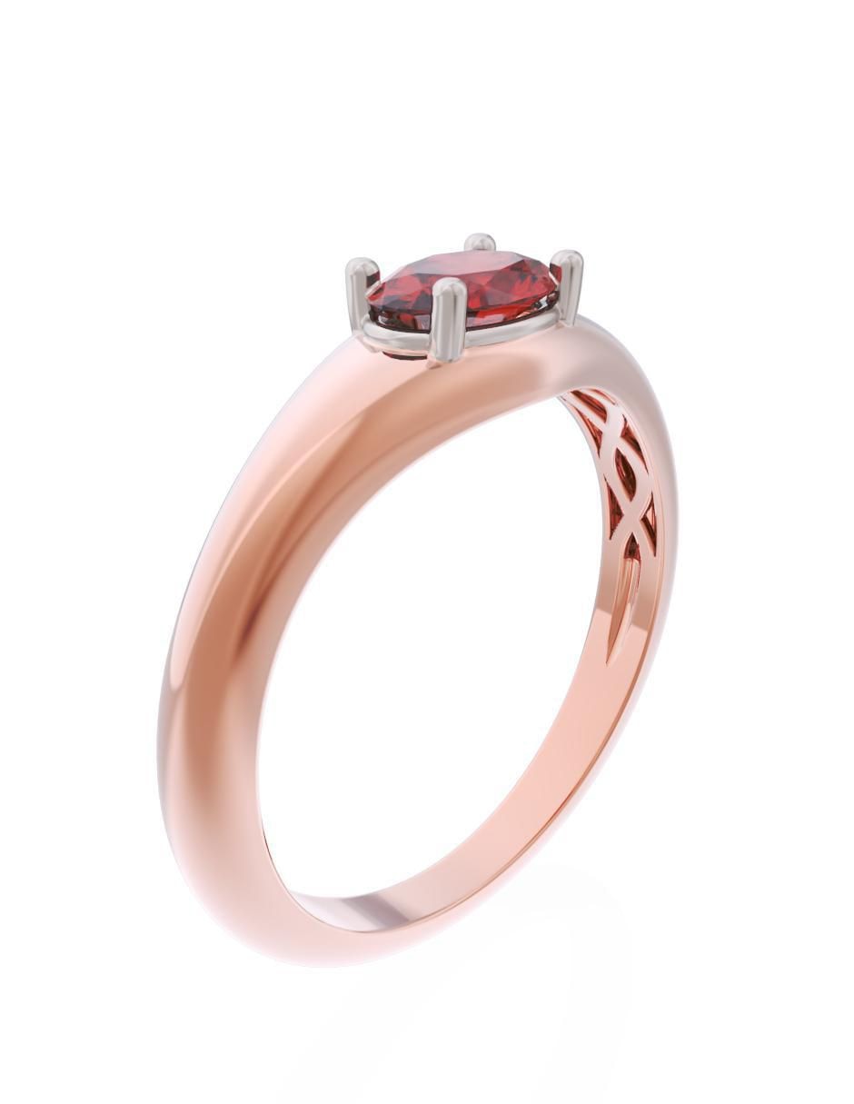 Anillo de compromiso de oro 10 k Eternidad 2025 3