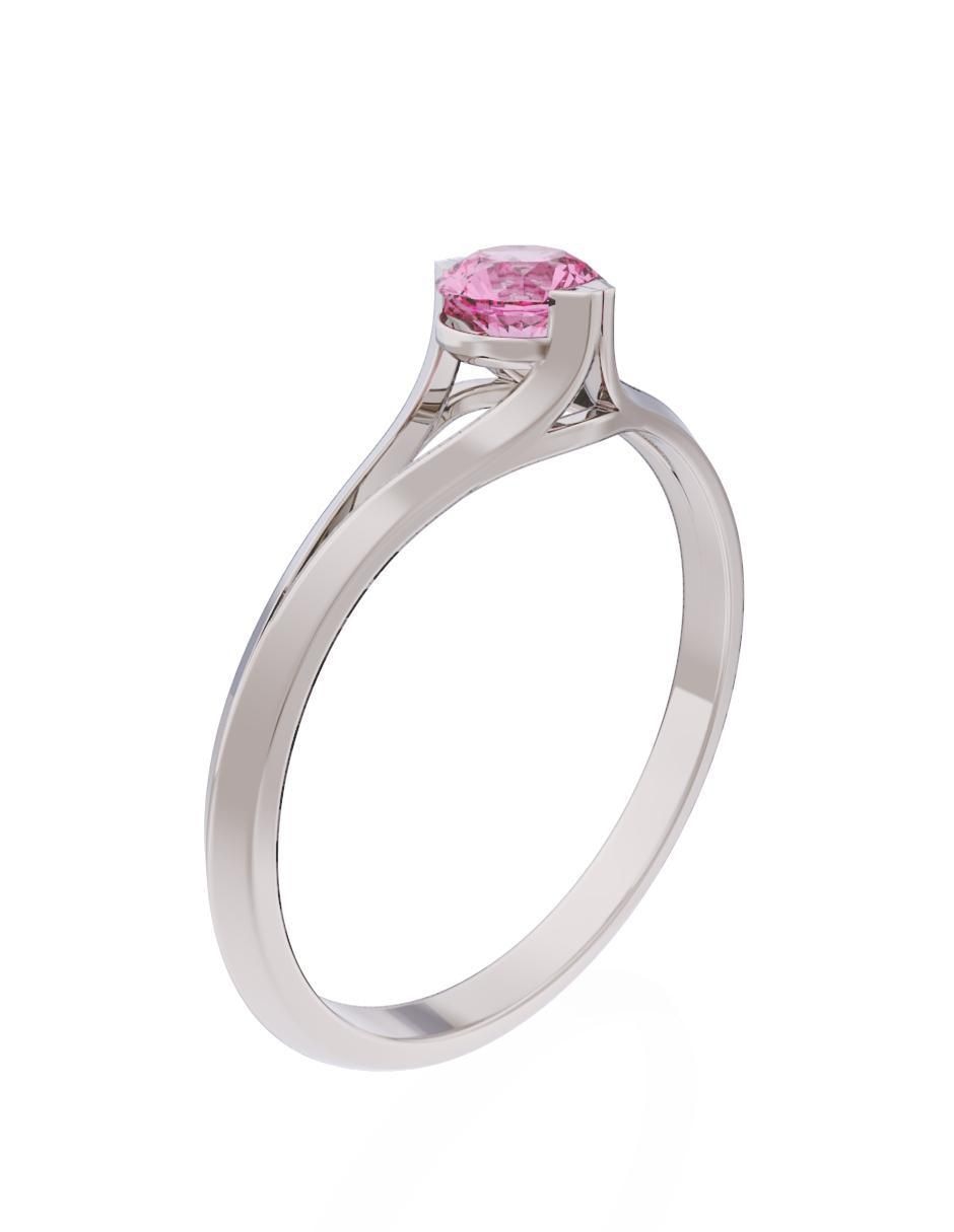 Anillo de compromiso de oro 10 k Eternidad 3