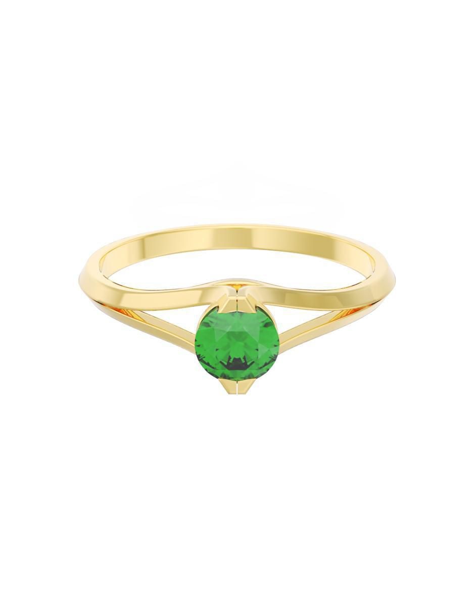 Anillo de compromiso de oro 10 k Eternidad