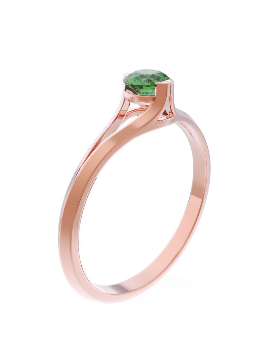 Anillo de compromiso de oro 10 k Eternidad 3