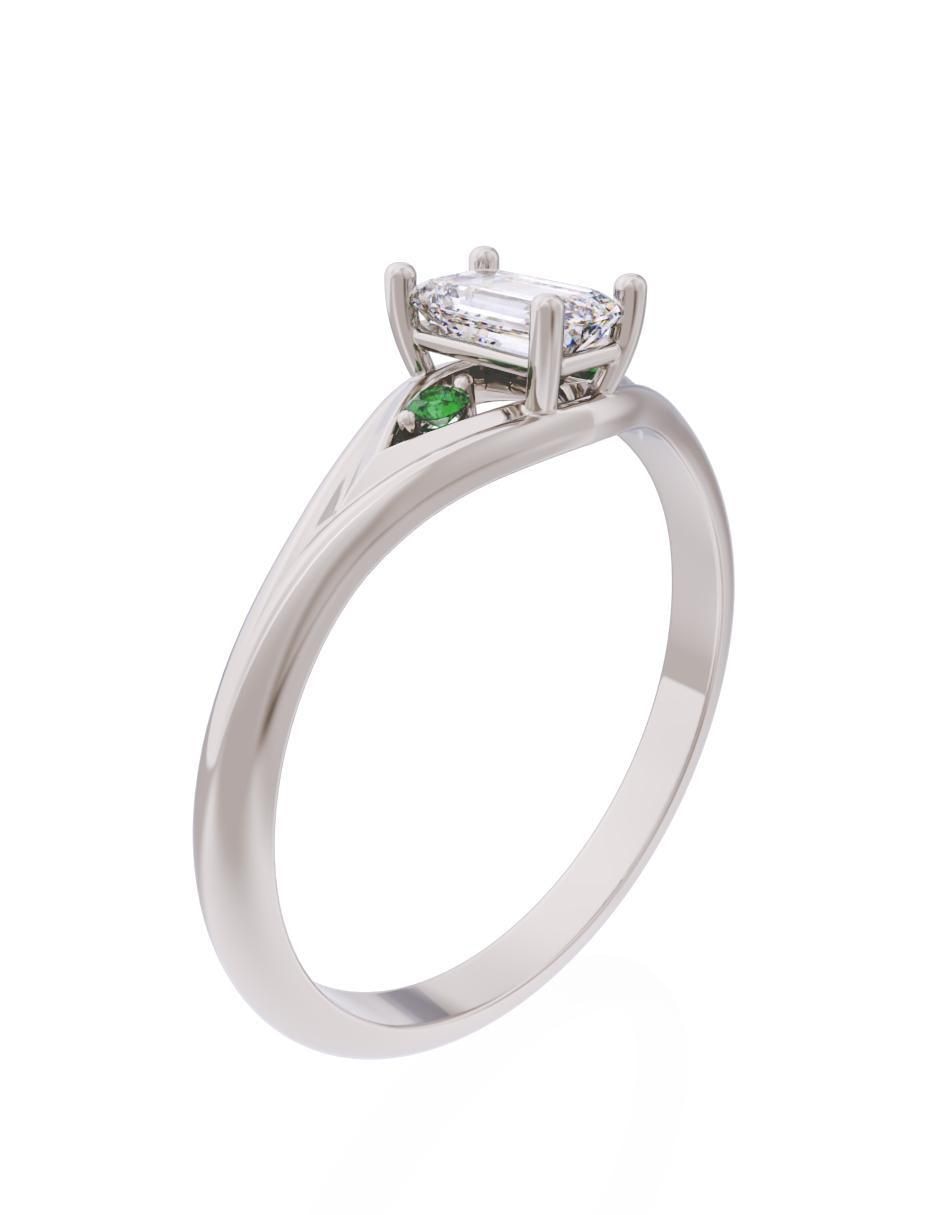 Anillo de compromiso de oro 10 k Eternidad 2025 3