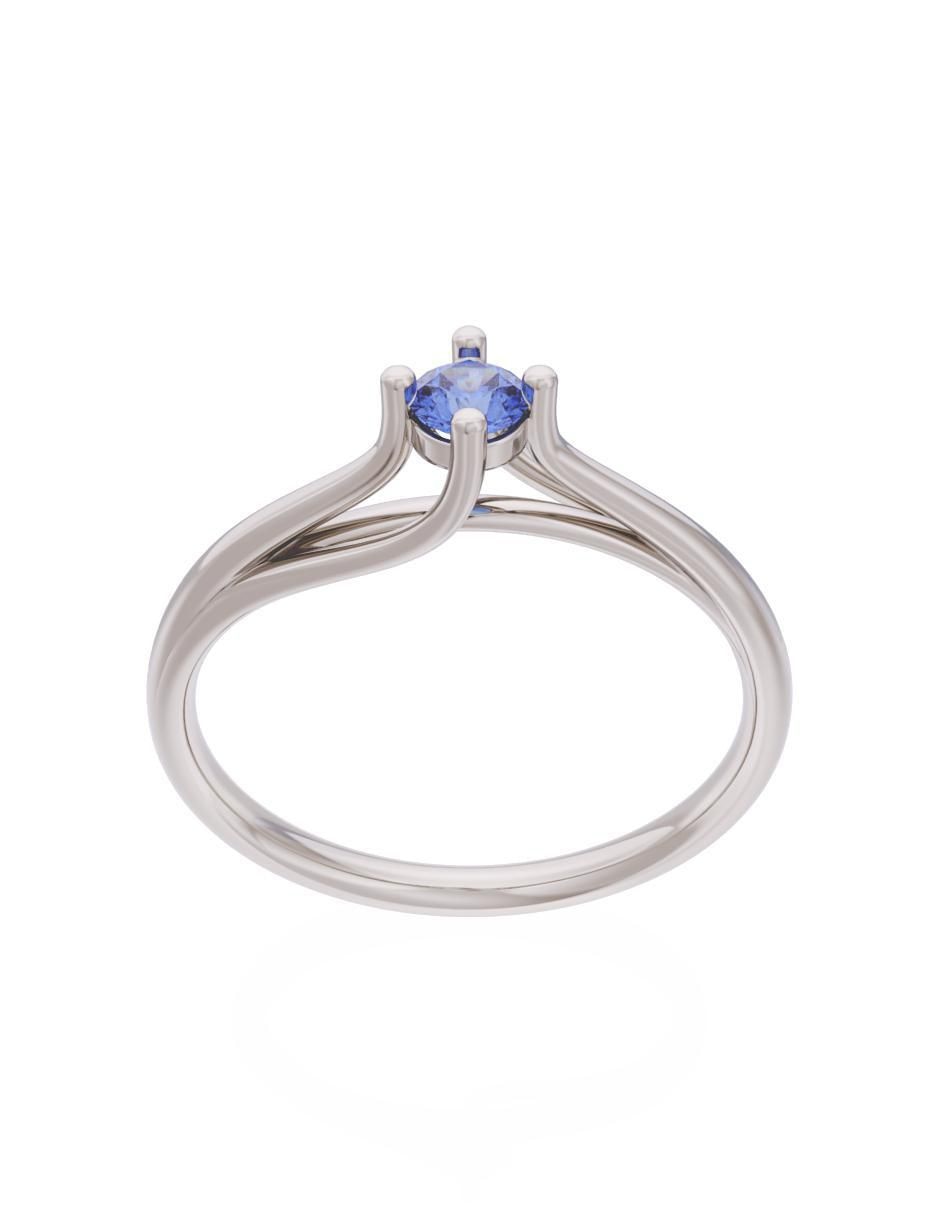 Anillo de compromiso de oro 10 k Eternidad 2