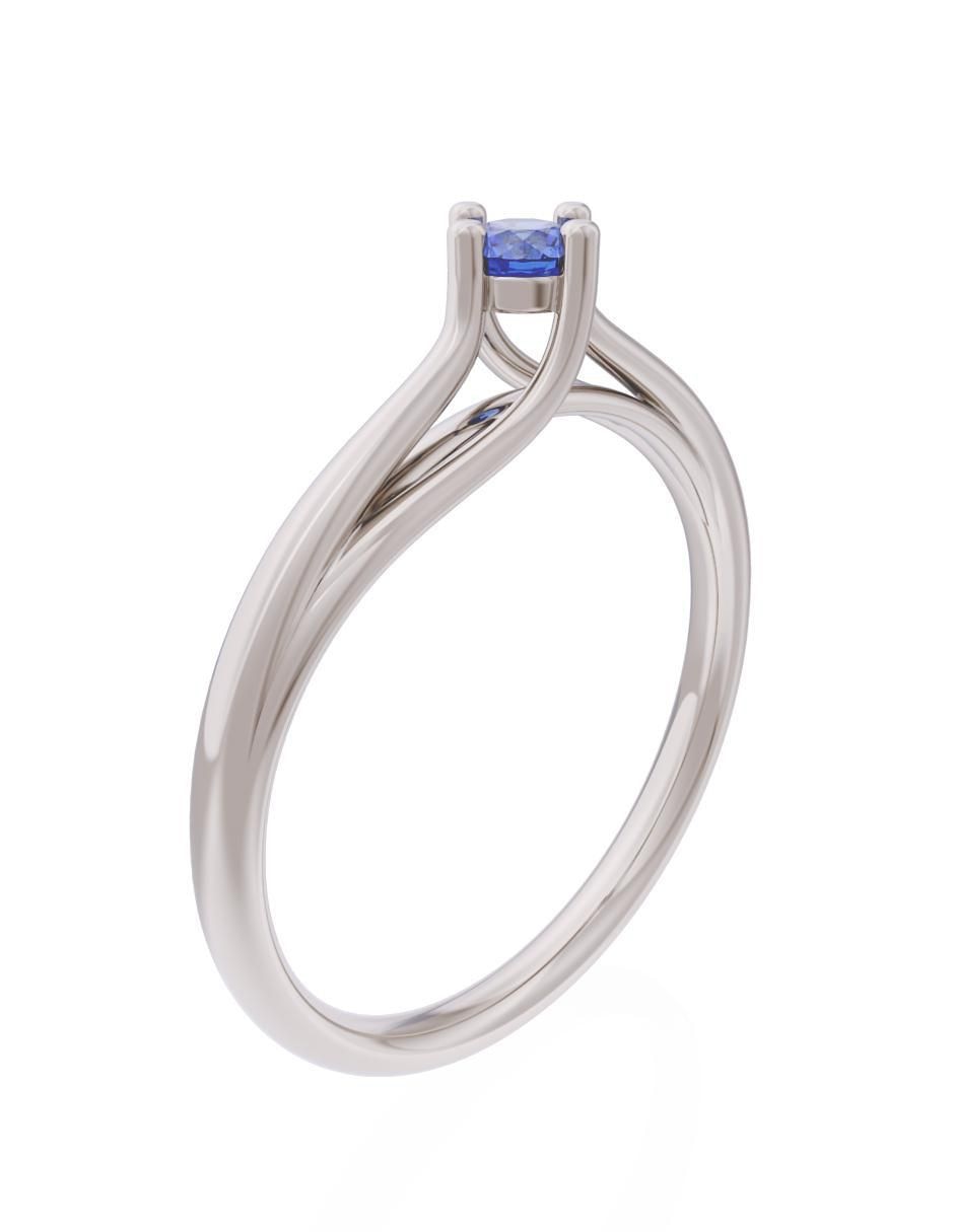 Anillo de compromiso de oro 10 k Eternidad 3