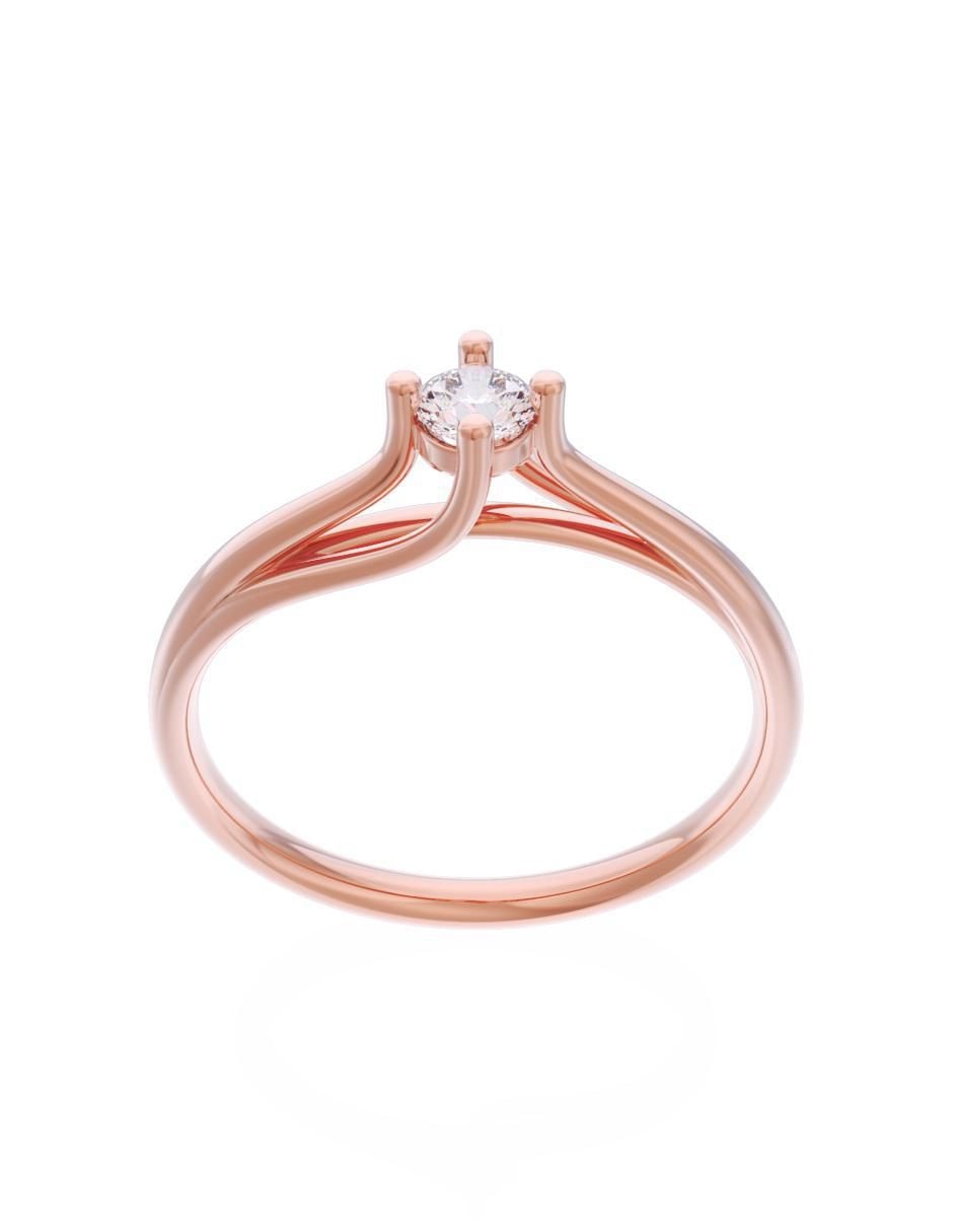 Anillo de compromiso de oro 10 k Eternidad 2
