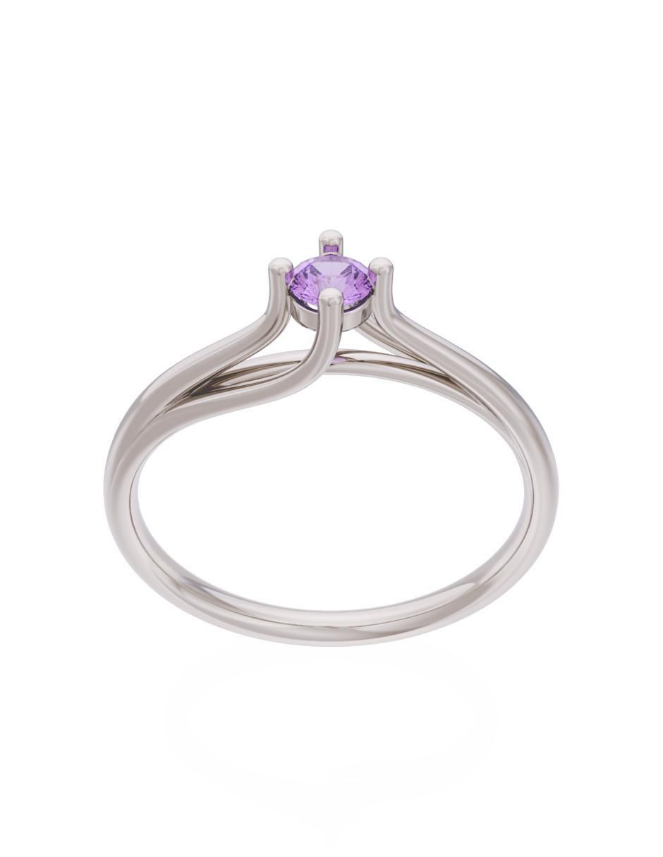 Anillo de compromiso de oro 10 k Eternidad 2