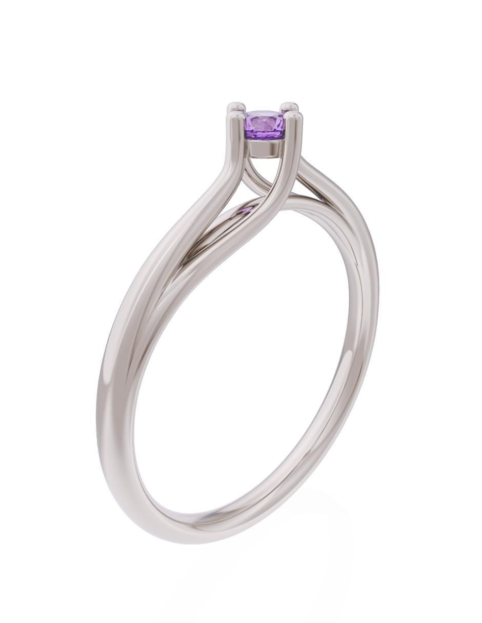 Anillo de compromiso de oro 10 k Eternidad 3
