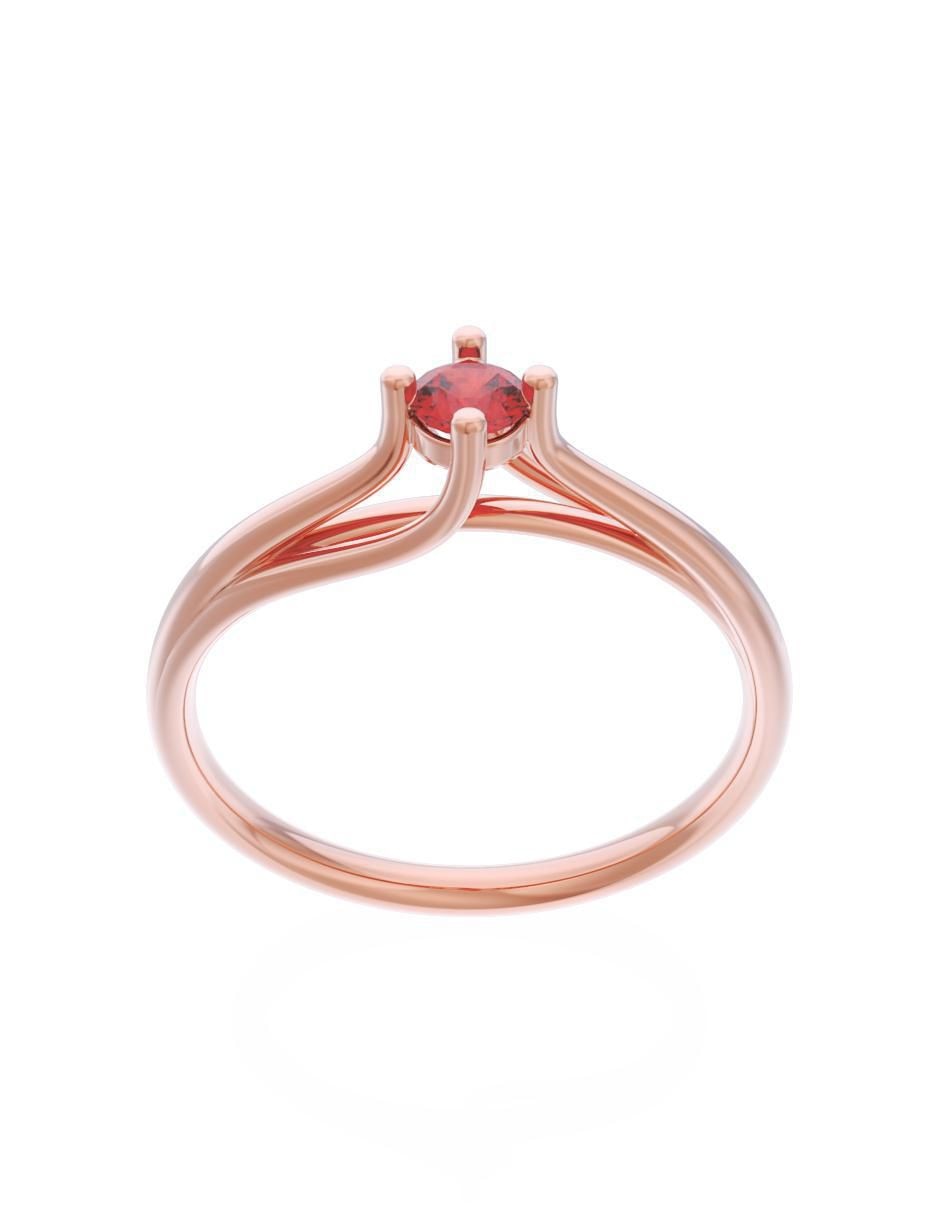Anillo de compromiso de oro 10 k Eternidad 2